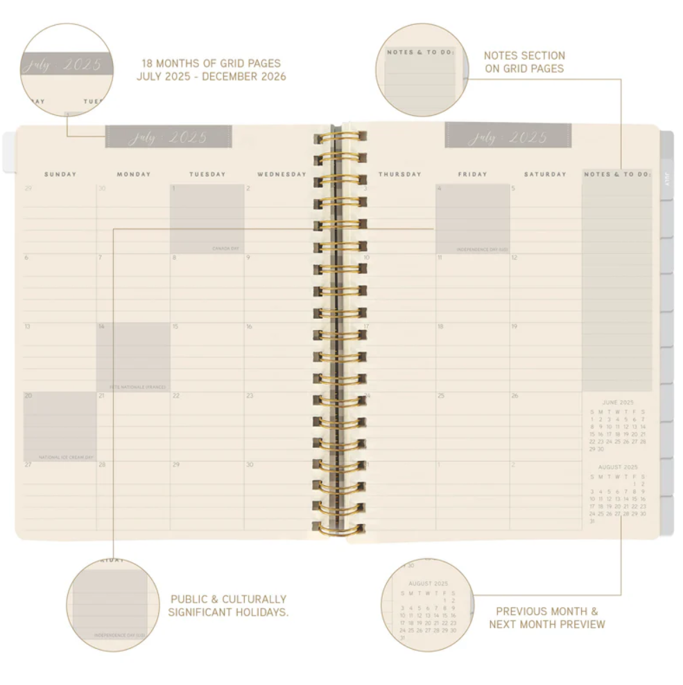 Planner Block Print Floral HB601326