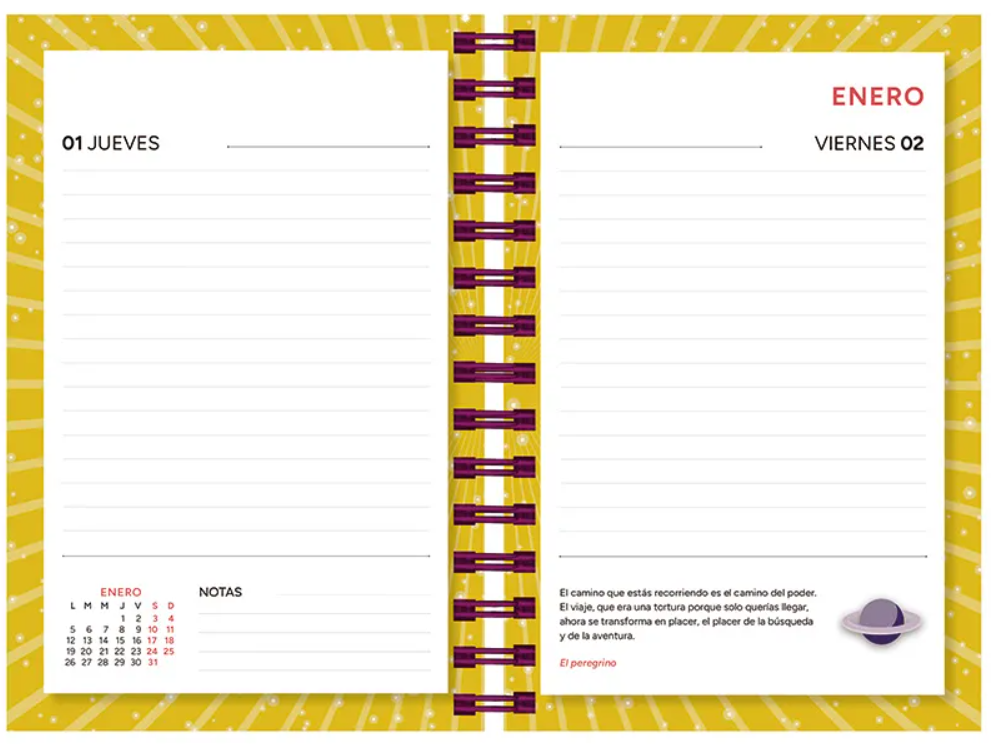 Agenda 2026 Paulo Coelho Anillada Circulos