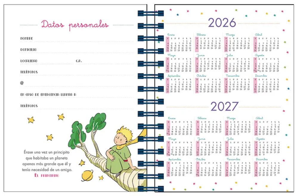 Agenda 2026 El principito Blanca