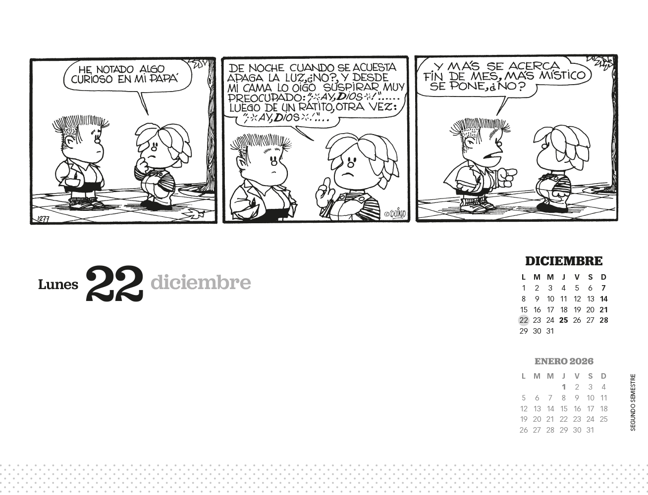 Mafalda 2025 Calendario de Coleccion