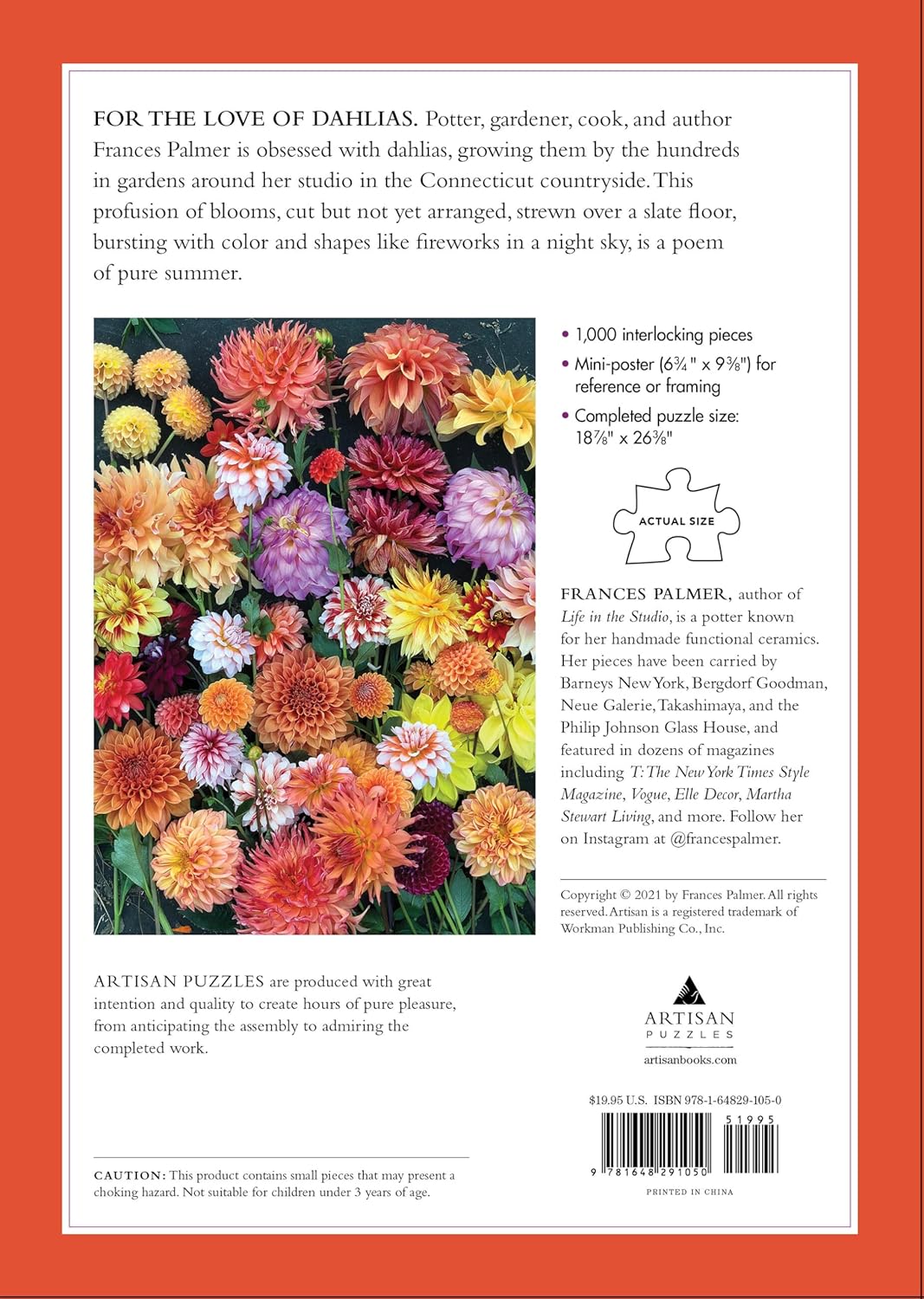 Puzzle Hello, Dahlias 1,000 piece