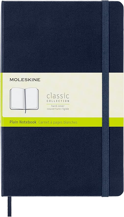 Moleskine Classic Notebook Plain Blue Large