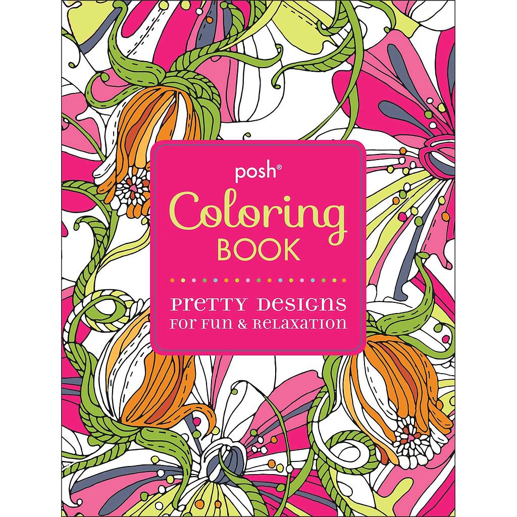 Posh coloring book pretty designs for fun