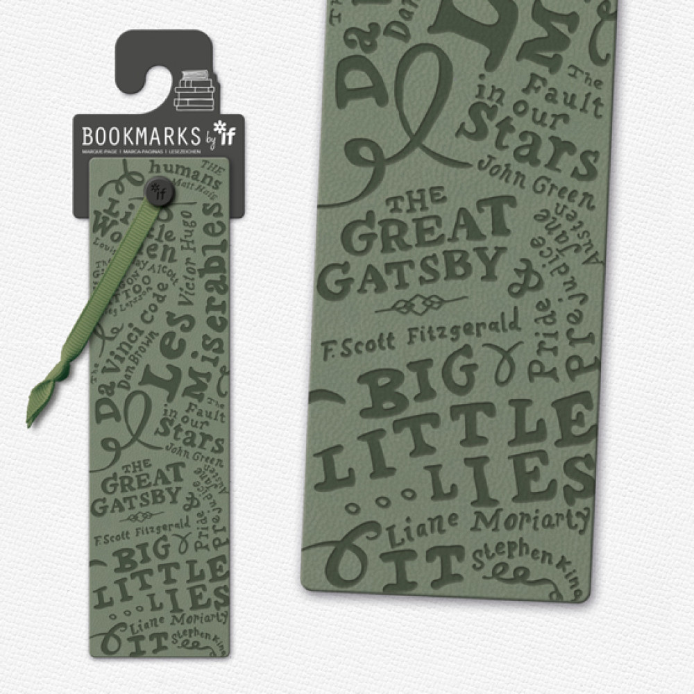 Bookmarks Les Miserables Simil Cuero Verde Oscuro