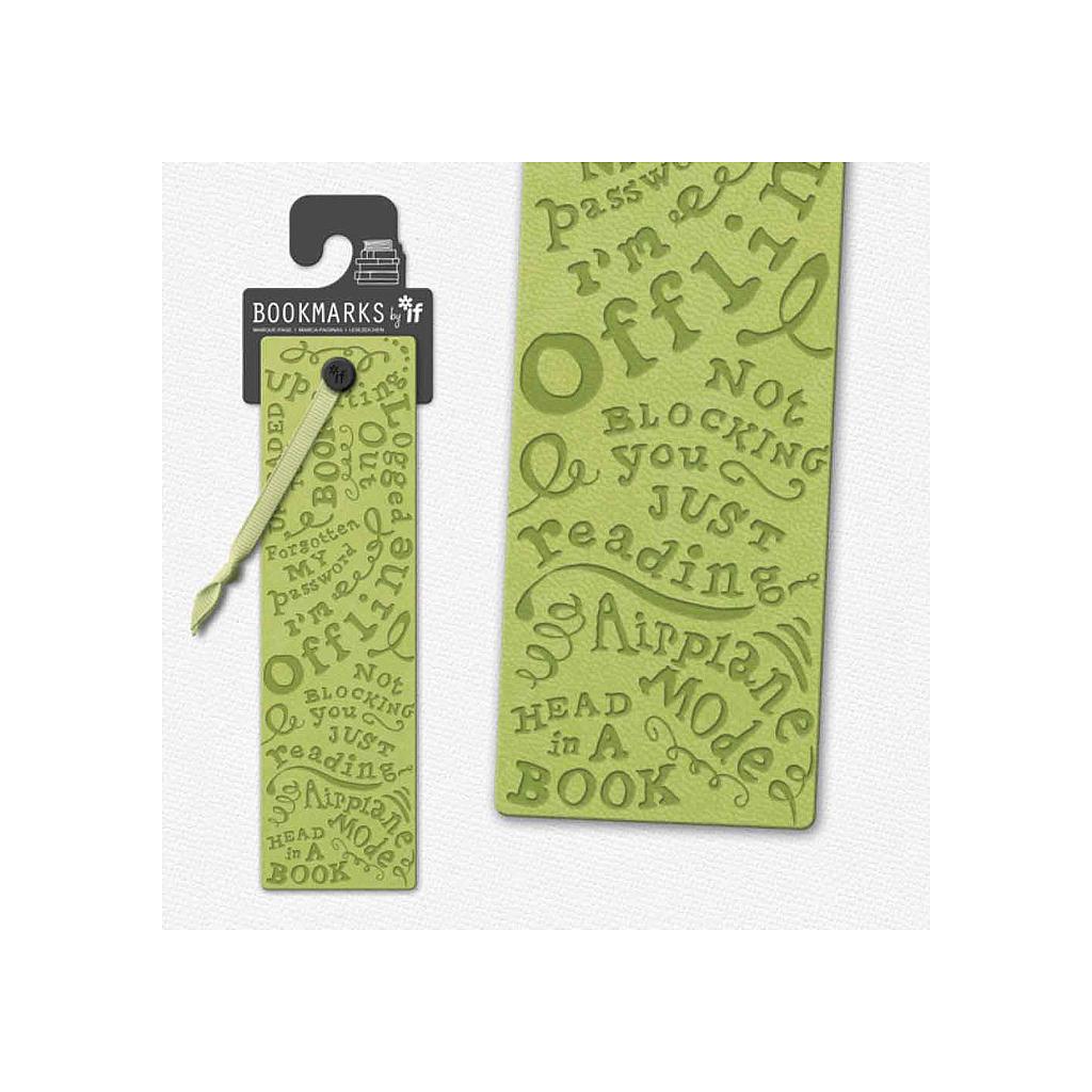 Bookmarks Offline Simil Cuero Verde Claro