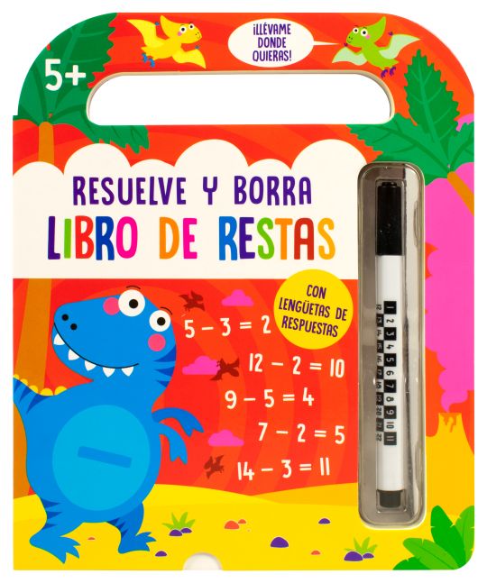 Resuelve y borra libro de restas