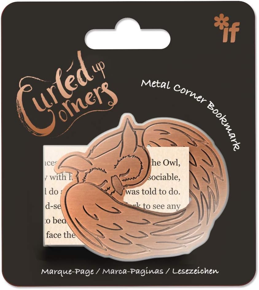 Bookmarks Curled Up Corners Sleepy Owl