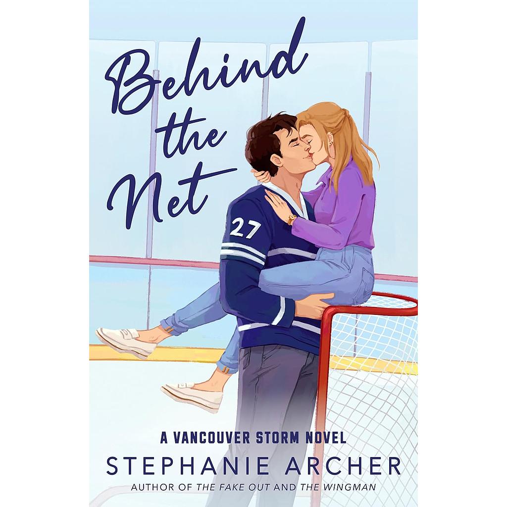 Behind the net
