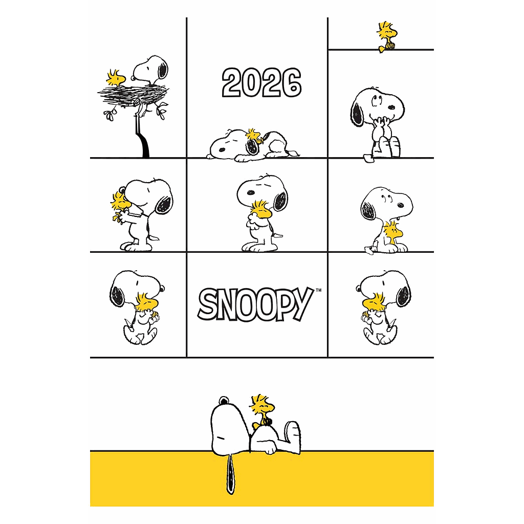Agenda 2026 Snoopy Aniversario Blanca