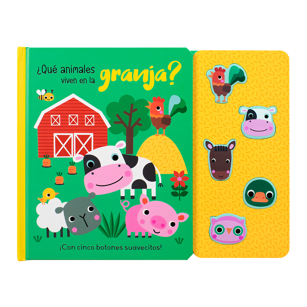 Que Animales Viven En La Granja - Con Cinco Botones Suavecitos