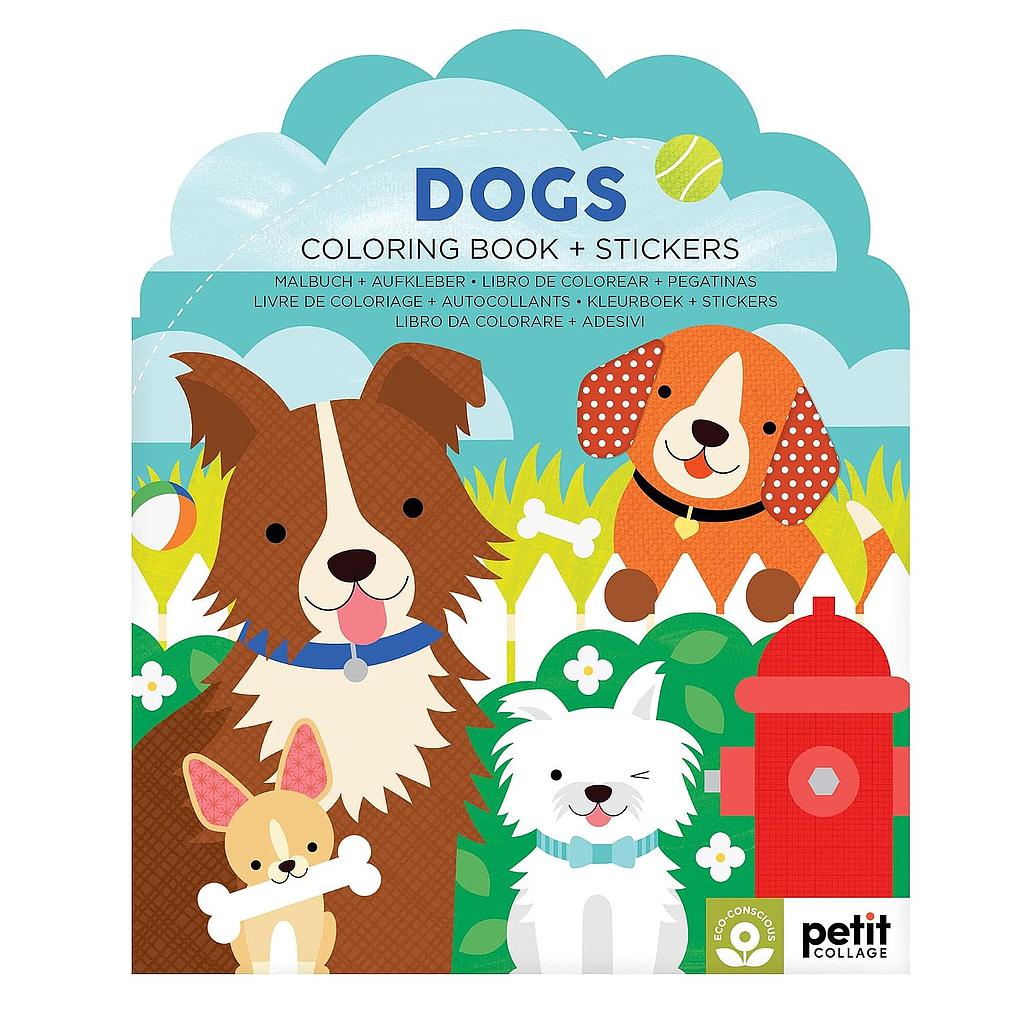 Coloring Book with Stickers Dogs
