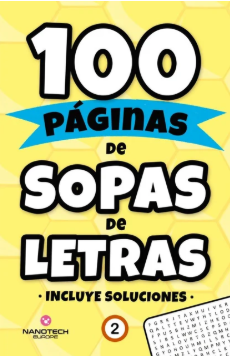 100 Paginas de sopas de letras - portada amarilla