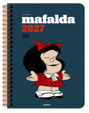 Agenda Mafalda 2027 Anillada Columnas Azul