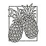 Cuenta y colorea: Frutas