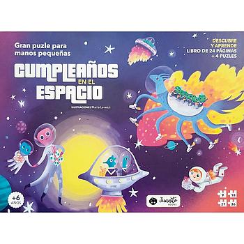 Cumpleaños en el espacio - libro y puzzle