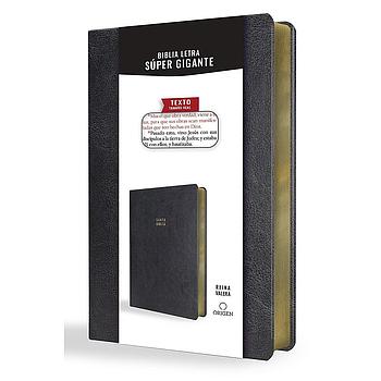 Biblia Reina Valera letra super gigante, simil piel negro