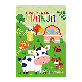 Colores 4 en 1 y Stickers Granja