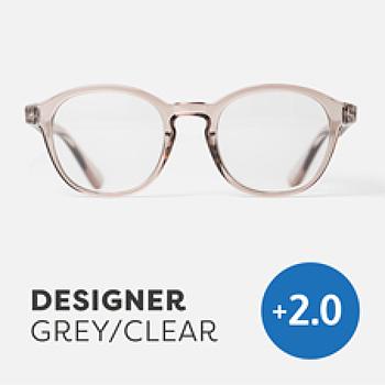 Easy Readers Designer Clear Grey +2.0