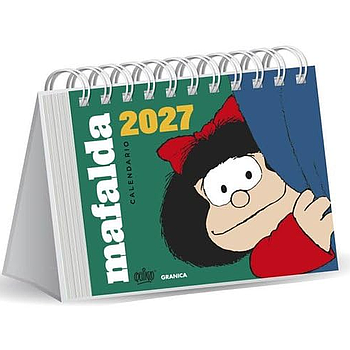 Mafalda 2027 Calendario de Escritorio Verde