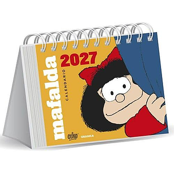 Mafalda 2027 Calendario de Escritorio Amarillo