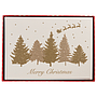 Tarjetas Glittery Santa and Trees BXX825