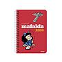 Agenda Mafalda 2026 Anillada Columna Roja